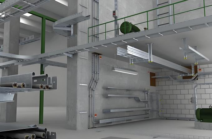 Steel Hot Dipped Galvanized Cable Tray / Outdoor Cable Trunking Metal 1m Length 4