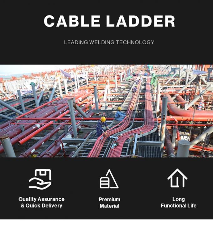 Outdoor Heavy Duty Produced 100mm Cable Tray Hot Dip Galvanized Cable Ladder Professional 5